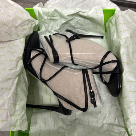 Sam Edelman Sareena Black Stiletto Heel Open Toe Ankle Strap Heeled Sandals - Picture 2 of 7